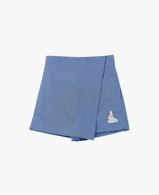 Denim Skort - Sky