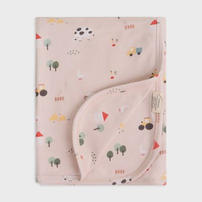 Organic Jersey Baby Blanket - Farm