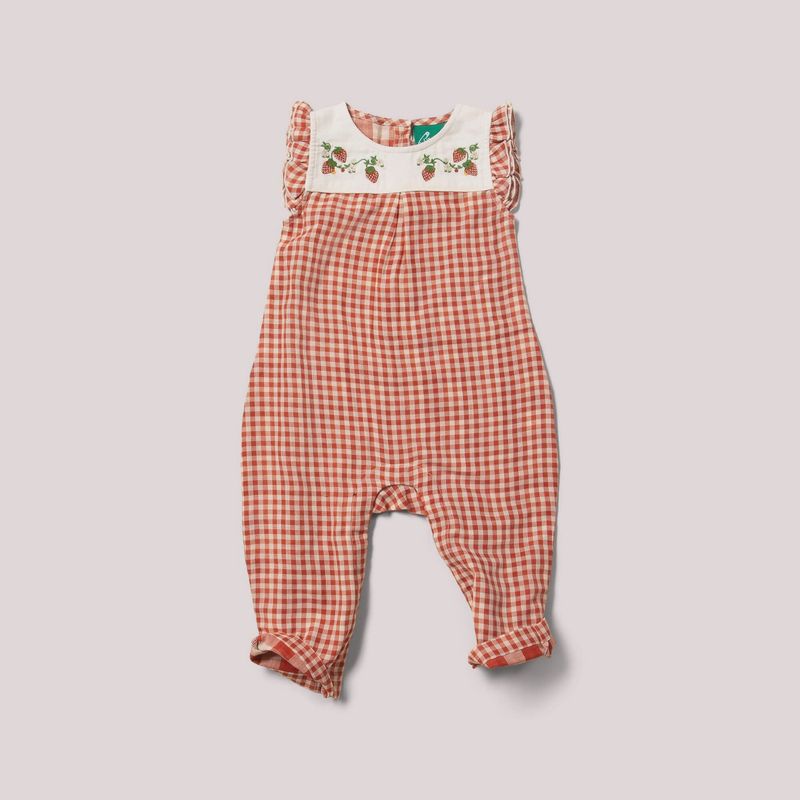 Baby Frill Summer Romper - Little Red Check