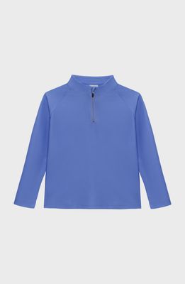 Boys Long Sleeve Quarter-Zip - Sky Blue