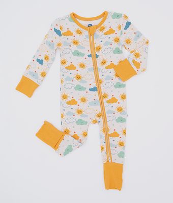 Baby Convertible Zip Pajama - Sunny