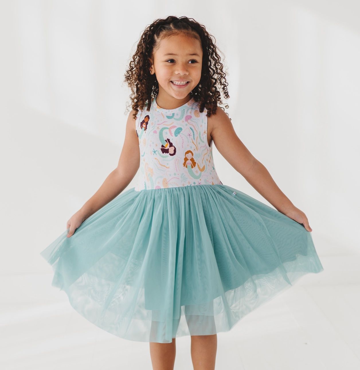 Girls Sleeveless Tulle Dress - Magical Mermaids