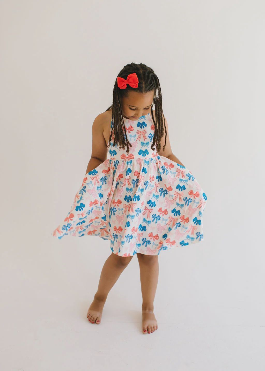 Sofia Dress in Patriotic Bows