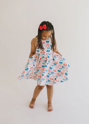Sofia Dress in Patriotic Bows