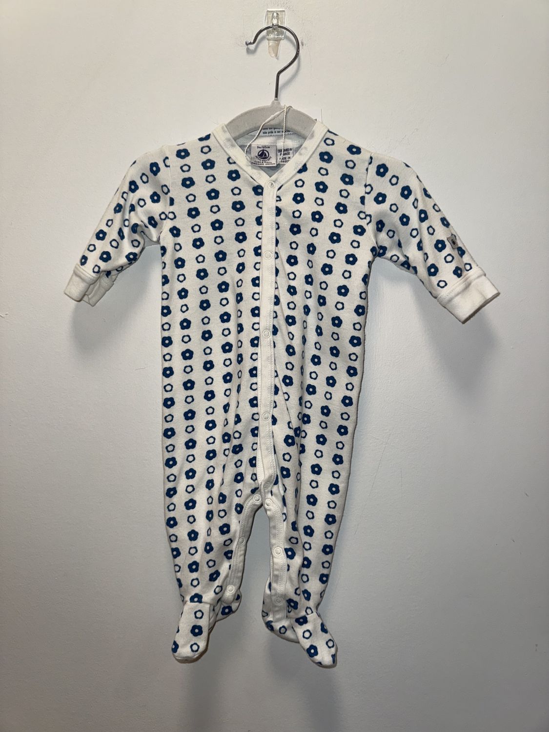 Used - Petit Bateau - One-Piece PJ - 3M - PWE2697