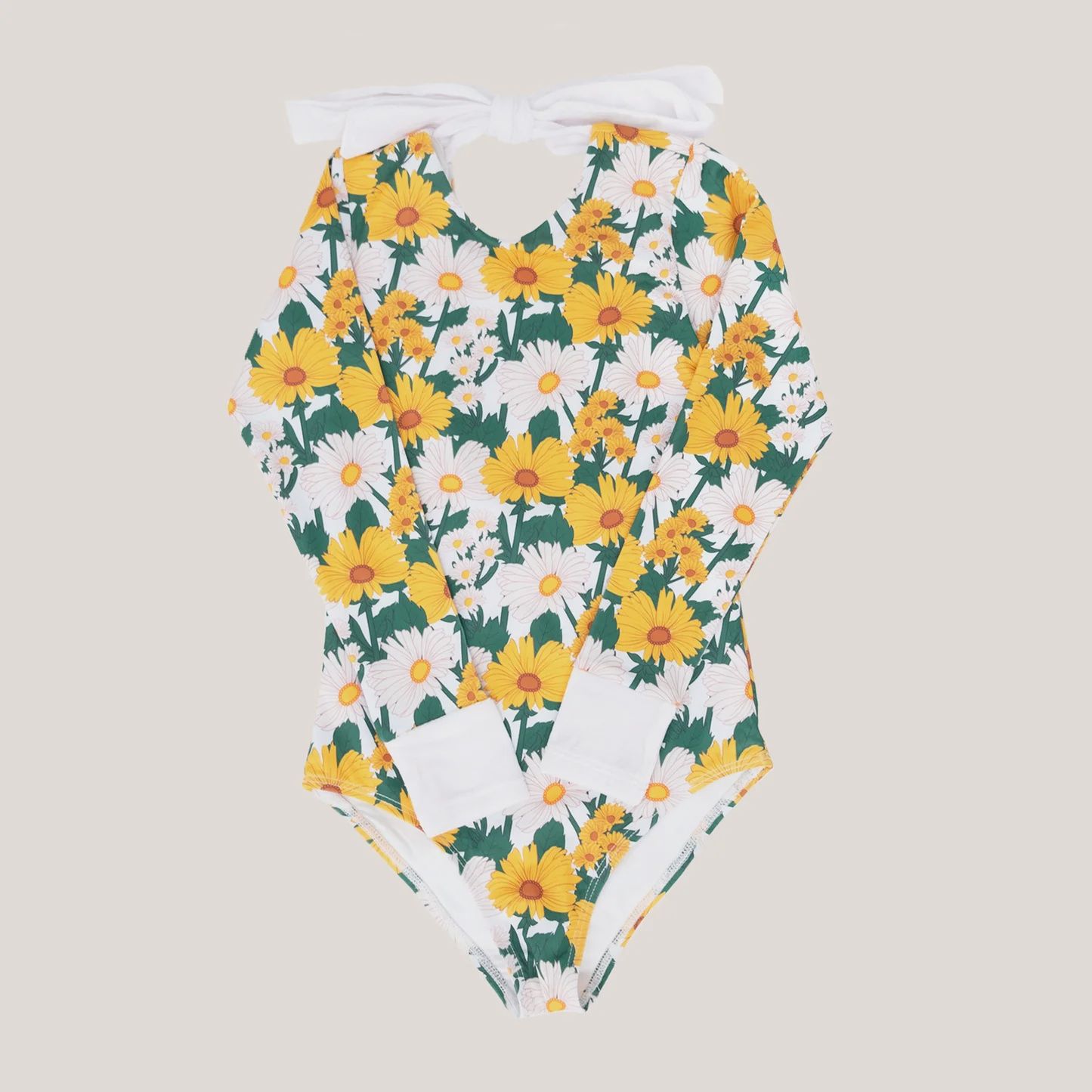 Girls Long Sleeve One-Piece - Hamptons Floral