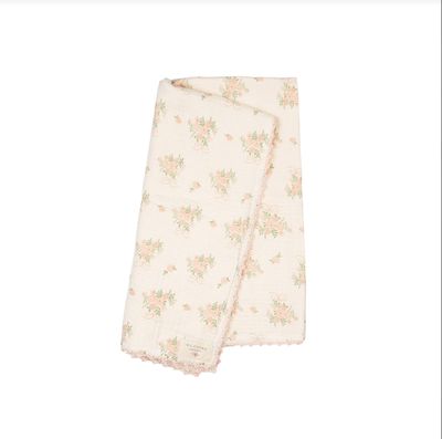 Crochet Trim Swaddle - Parfait Pink