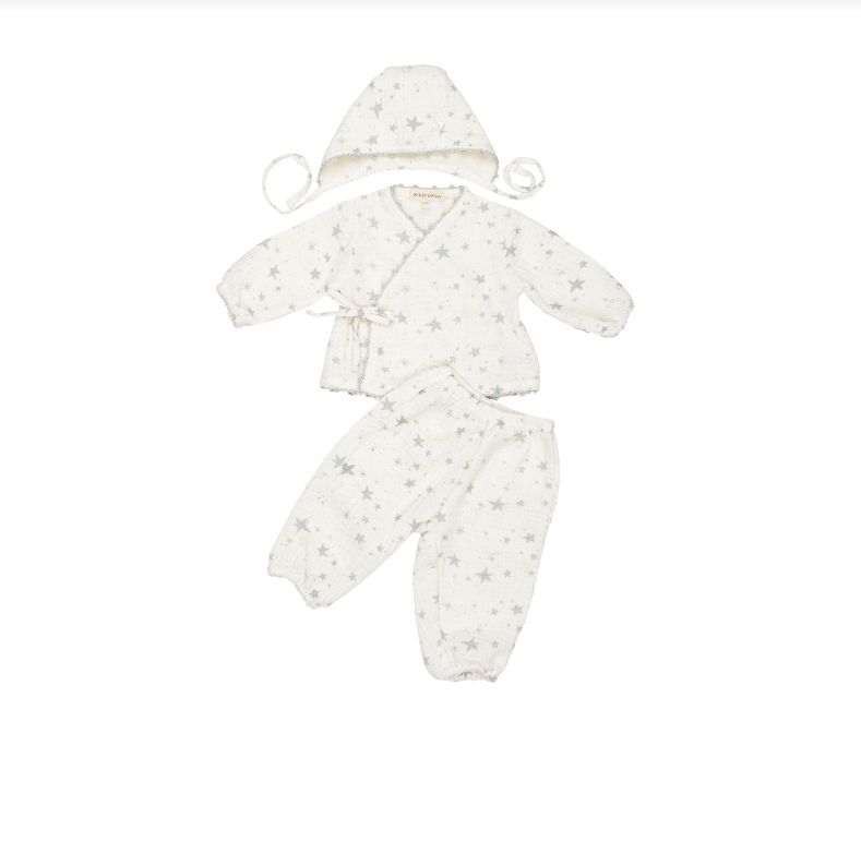 Guaze Three-Piece Set - Stars