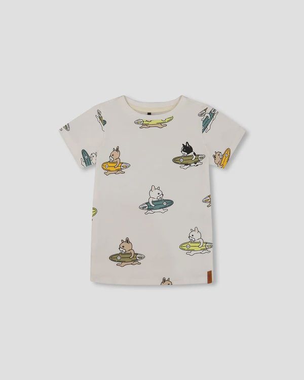 Boys Organic Cotton Short Sleeve T-Shirt - Multicolored Splash