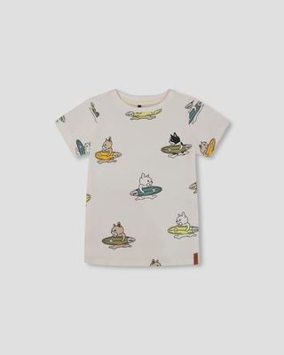 Boys Organic Cotton Short Sleeve T-Shirt - Multicolored Splash