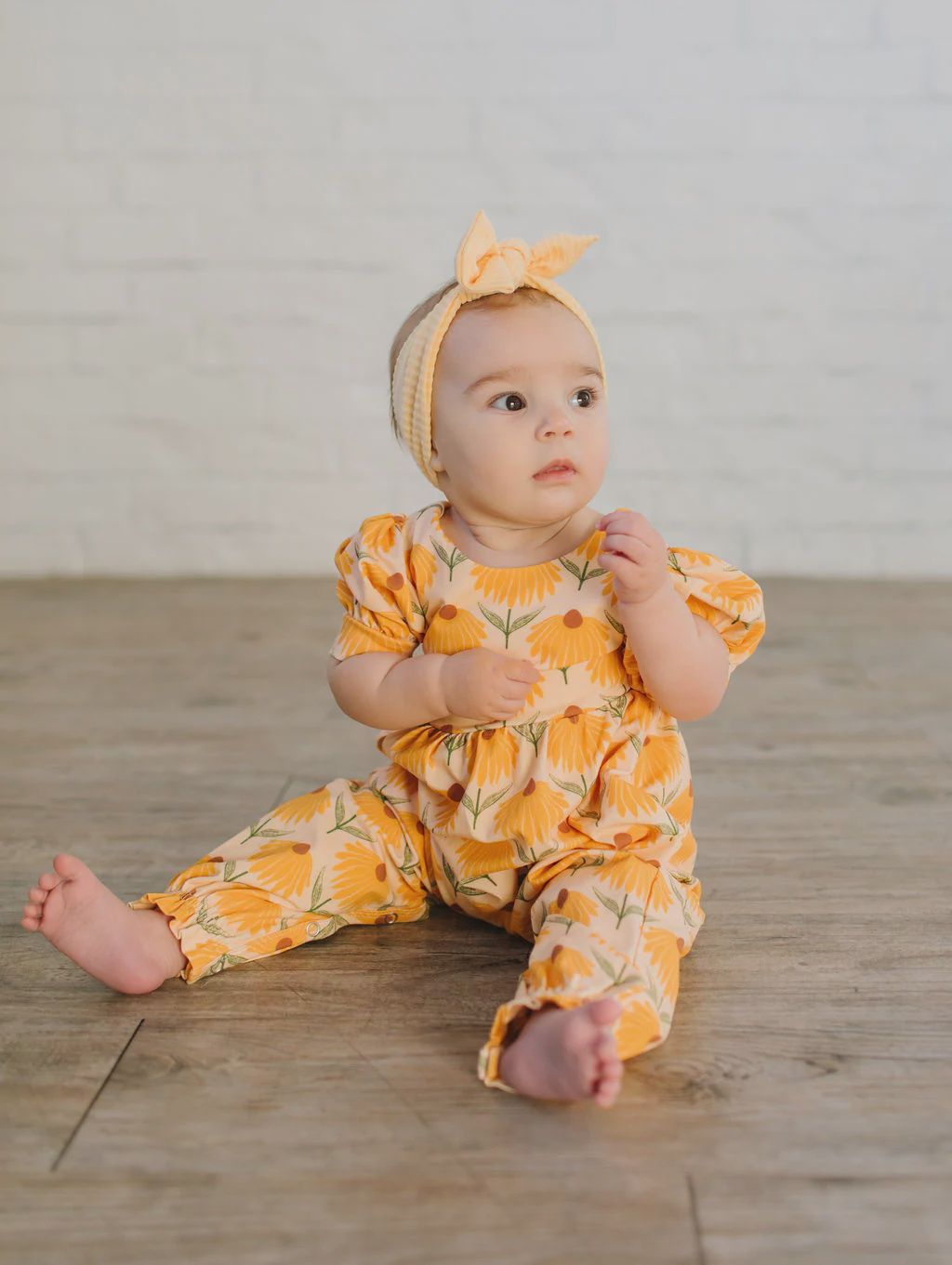 Puffed Rosie Romper in Sunflower
