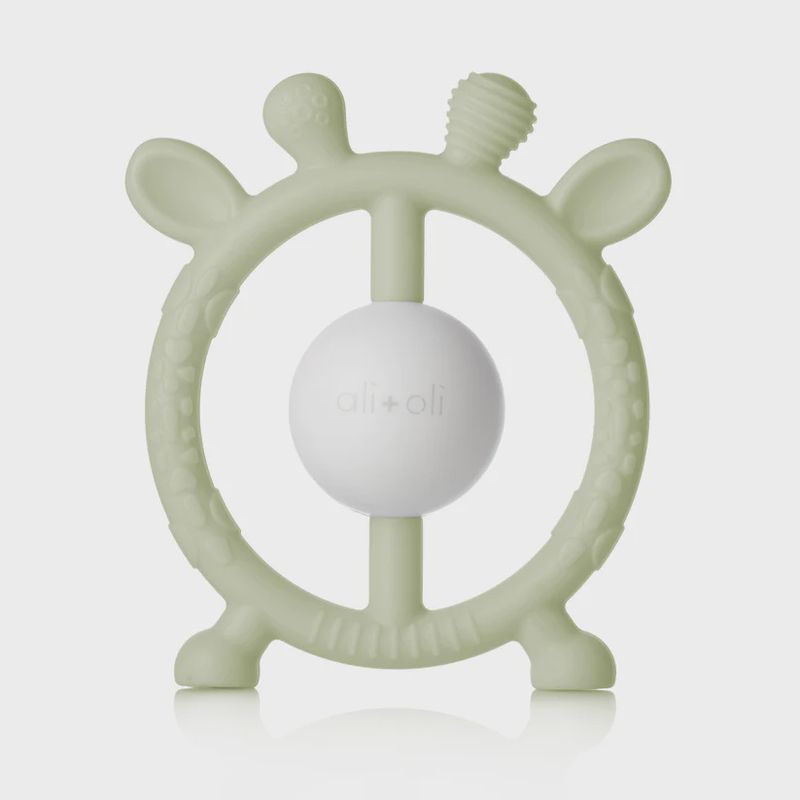 Giraffe Teether &amp; Rattle - Sage