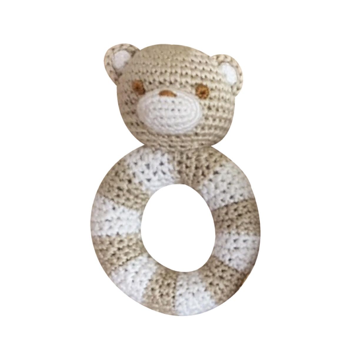 Bear Crochet Rattle - 5&quot;