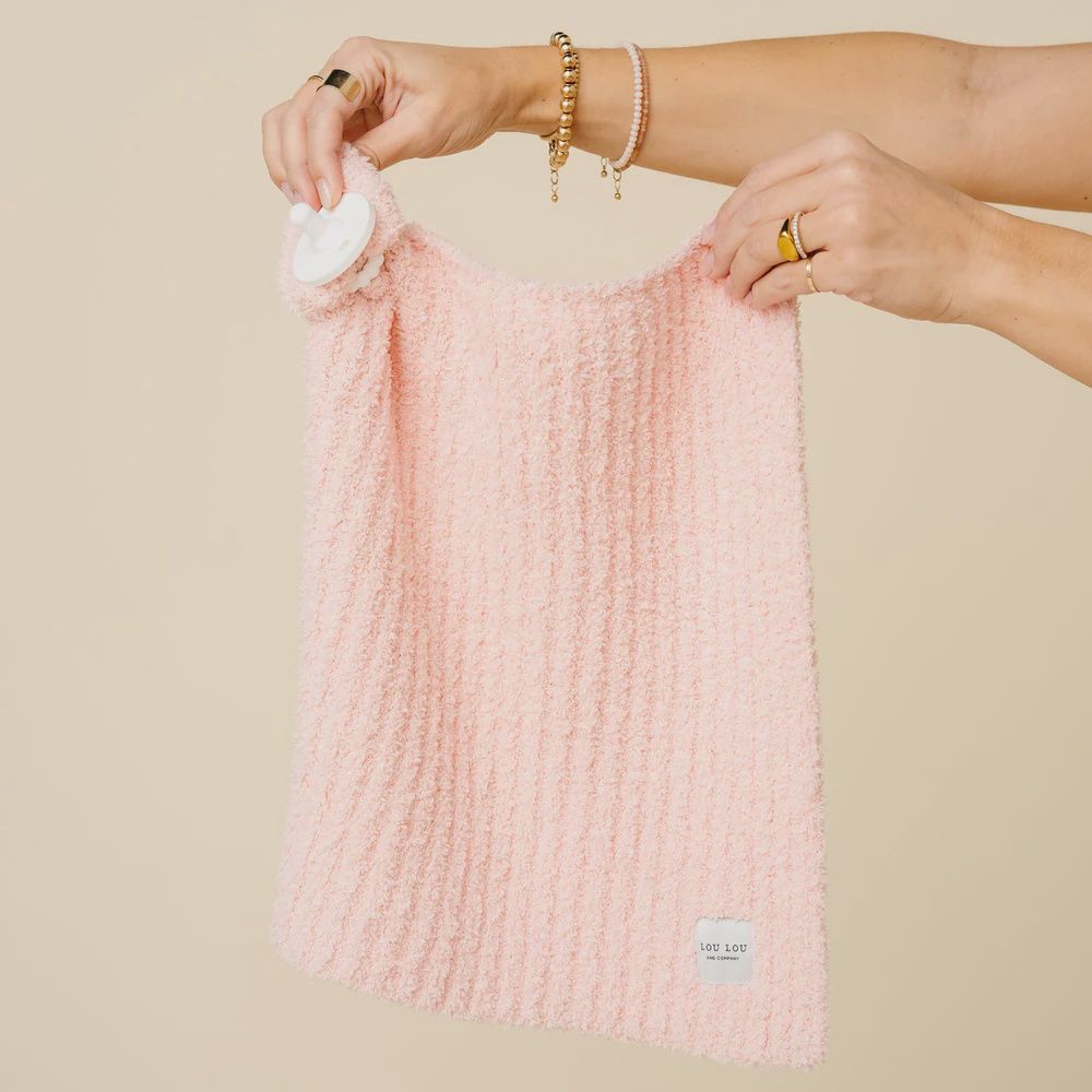 Chenille Blanket Lovey - Blush Pink