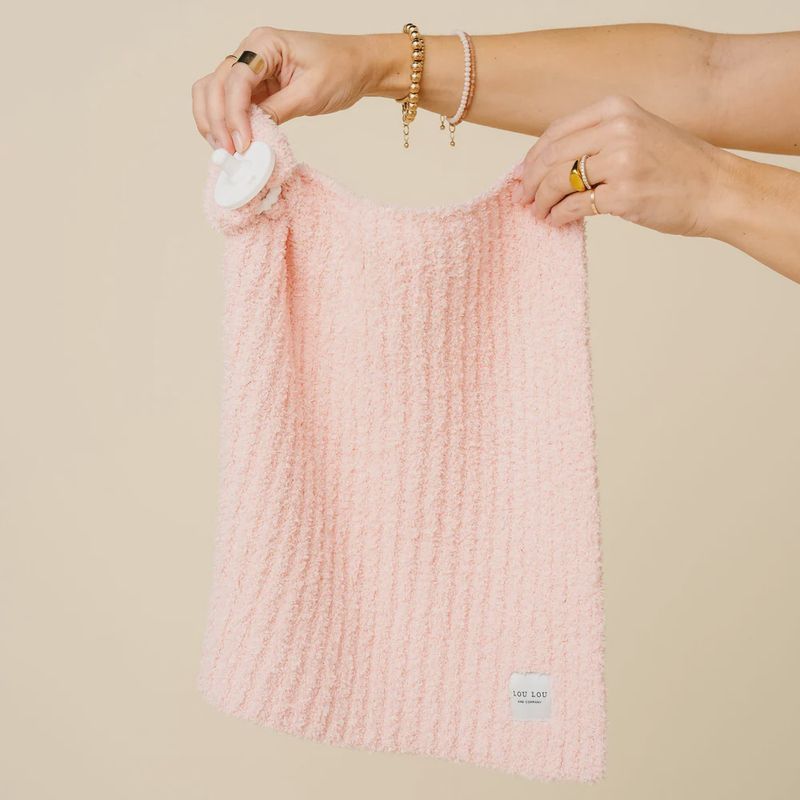 Chenille Blanket Lovey - Blush Pink