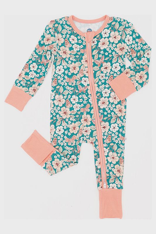 Baby Convertible Zip Pajama - Juniper
