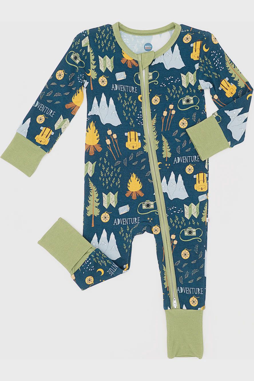 Baby Convertible Zip Pajama - Camping Adventure
