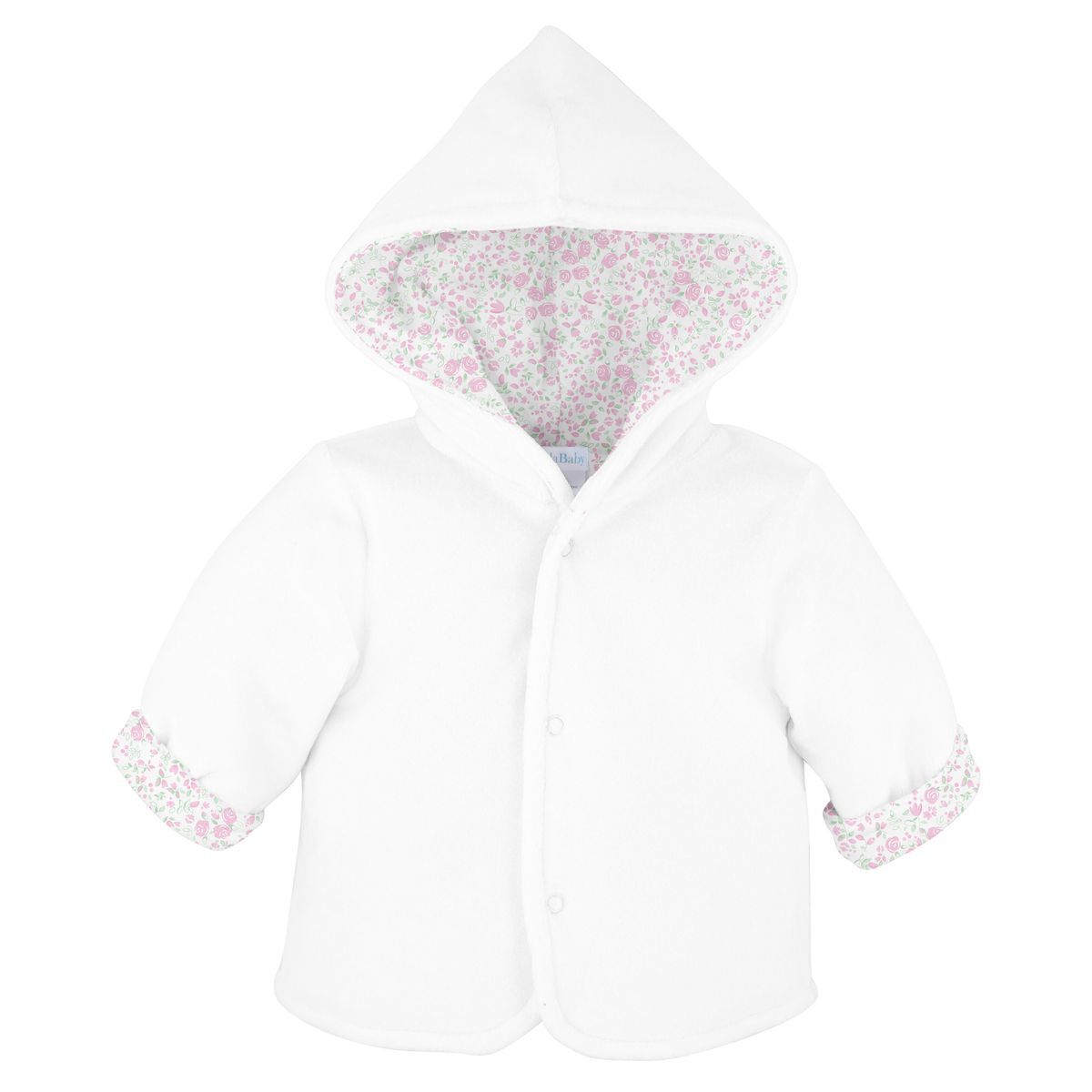 Baby Velour Jacket - Pink Roses