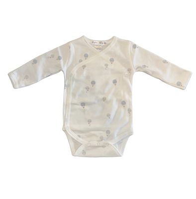Baby Cotton Long Sleeve Wrap Bodysuit - Dreamy Air Balloons