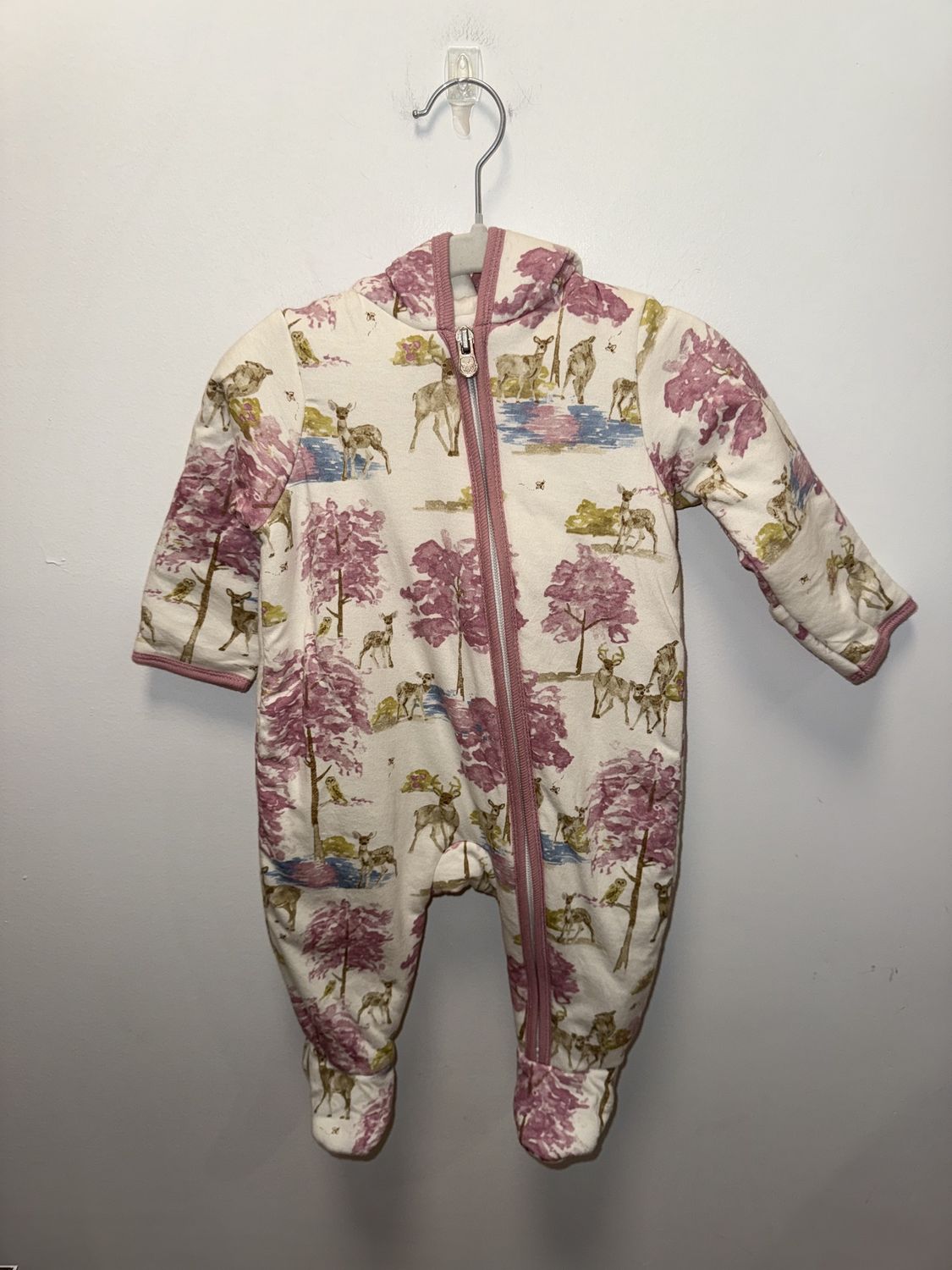 Used - Burt&#39;s Bees Baby - Fleece Jumpsuit - 0-3M - PWE2429