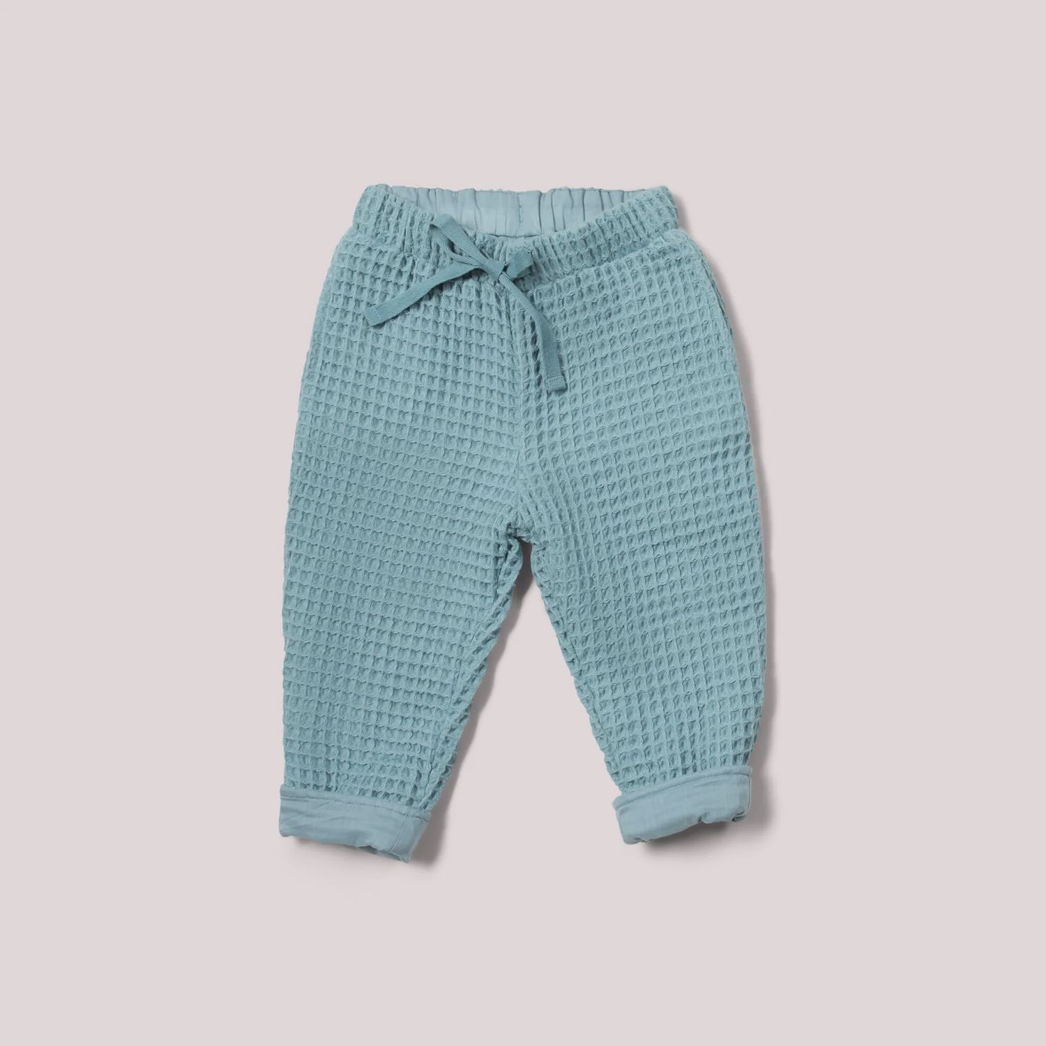 Chunky Waffle Pants - Pale Blue