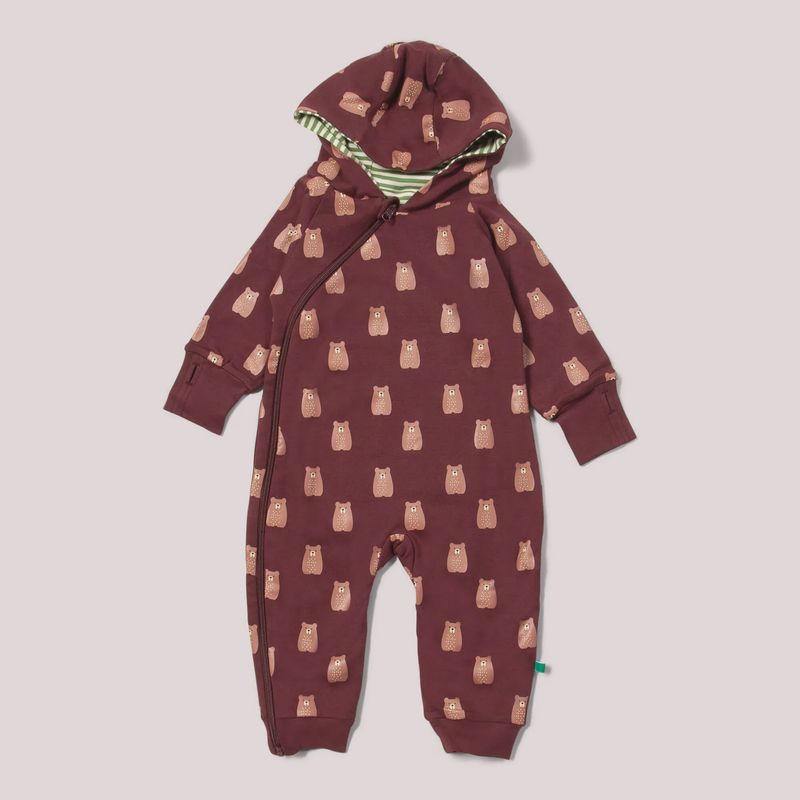 Reversible Hooded Snug Suit - Brown Bears