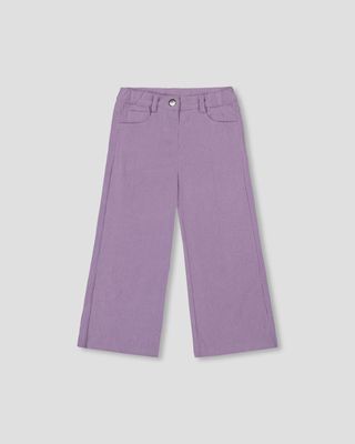 Wide Leg Corduroy Pants - Lavender