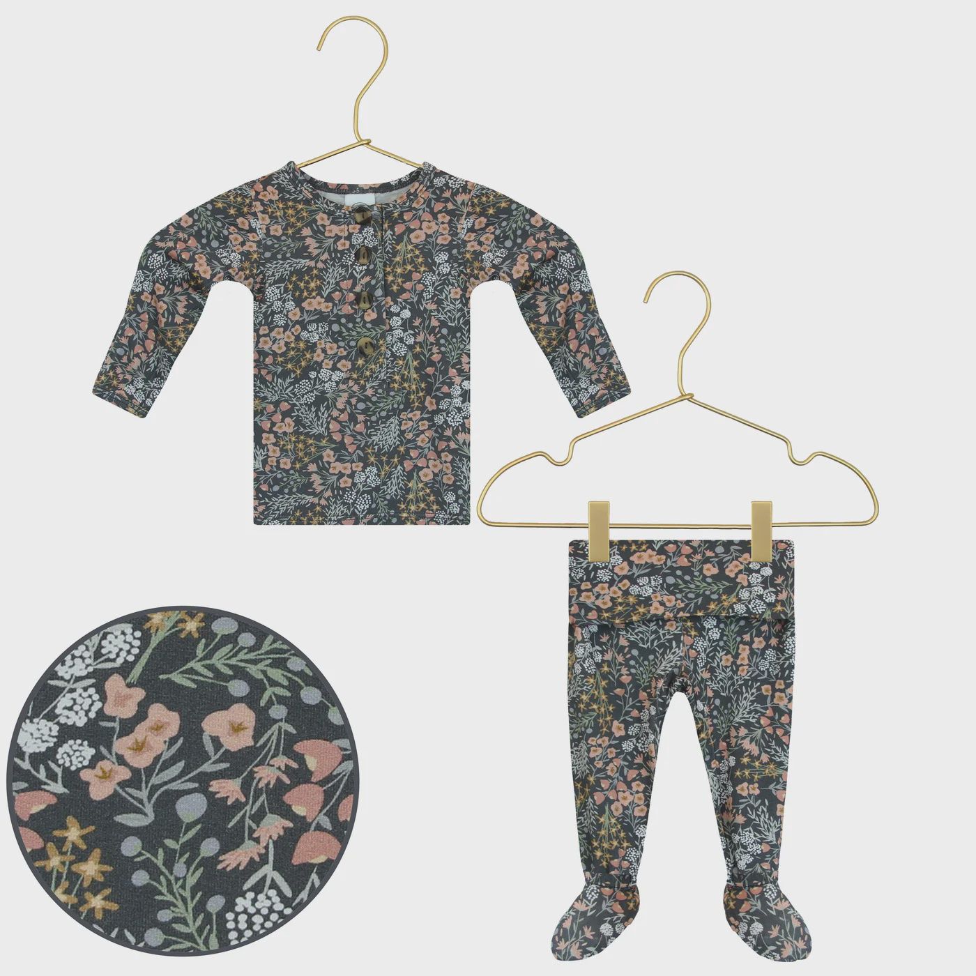 Baby Long Sleeve Henley and Pants Set - Bea