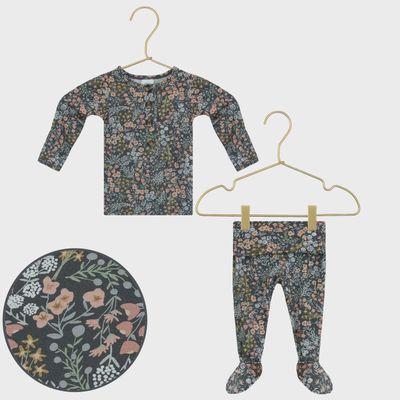 Baby Long Sleeve Henley and Pants Set - Bea