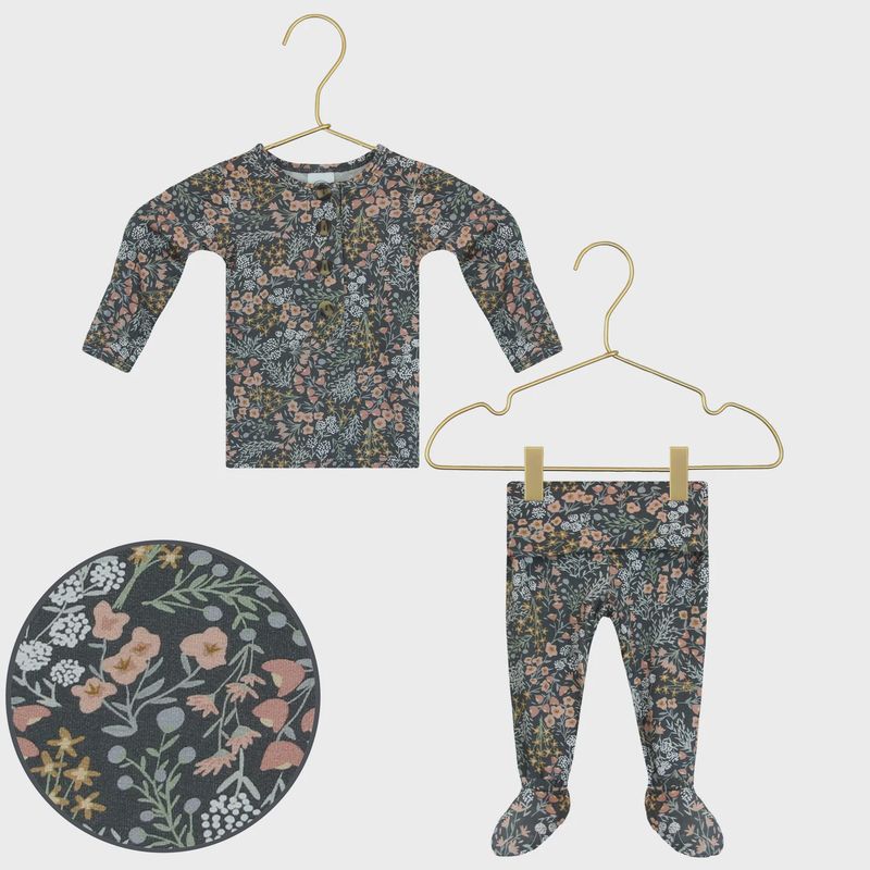Baby Long Sleeve Henley and Pants Set - Bea