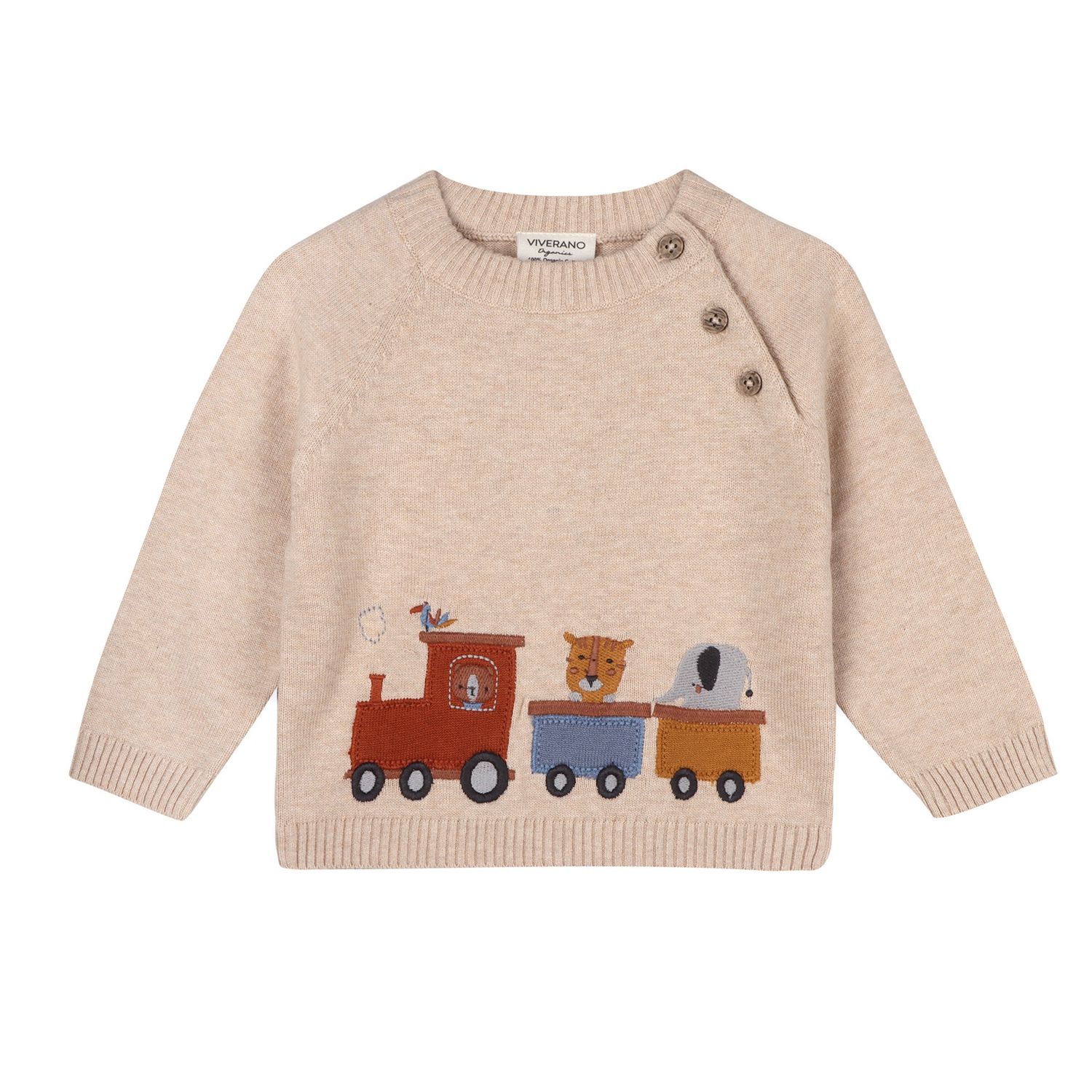 Knit Sweater - Animal Train