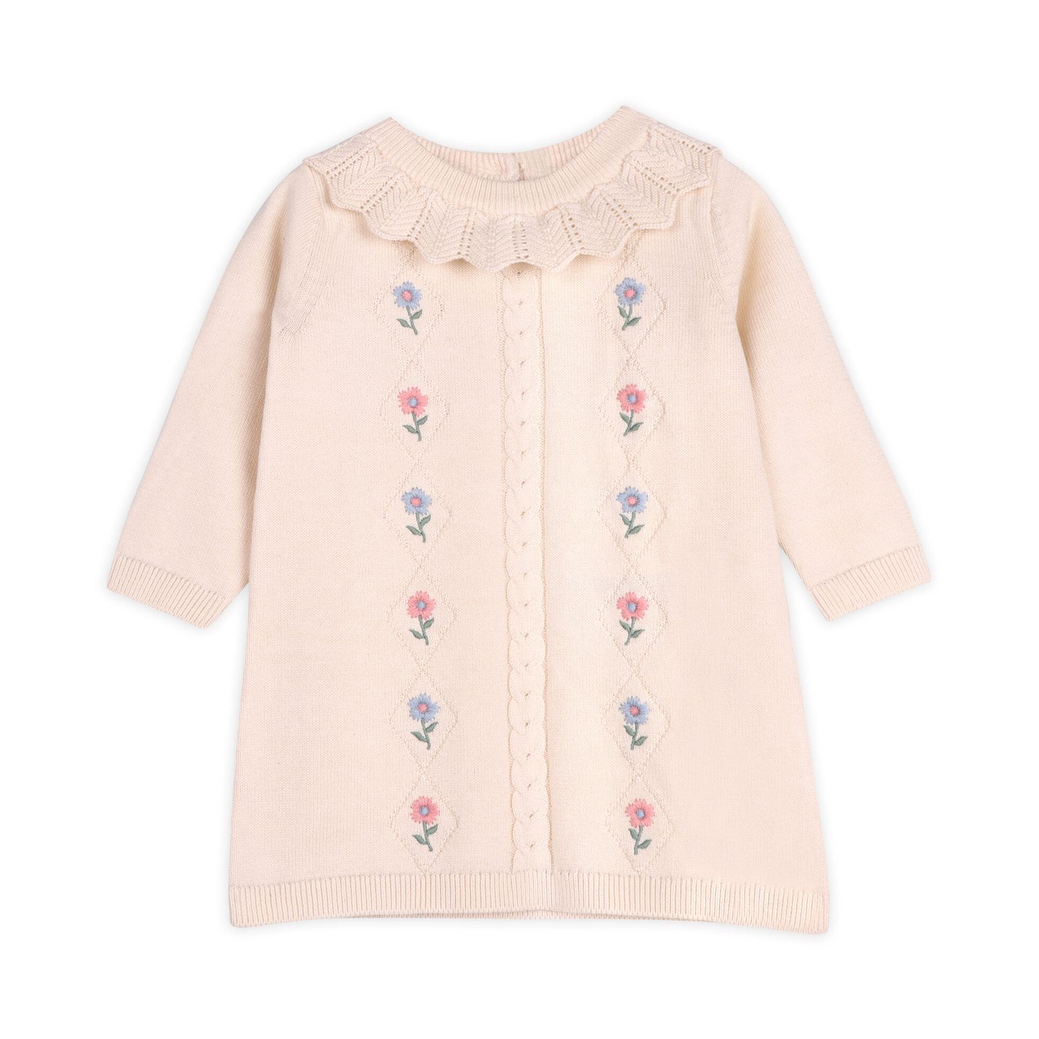 Embroidered Knit Dress - Emma Floral