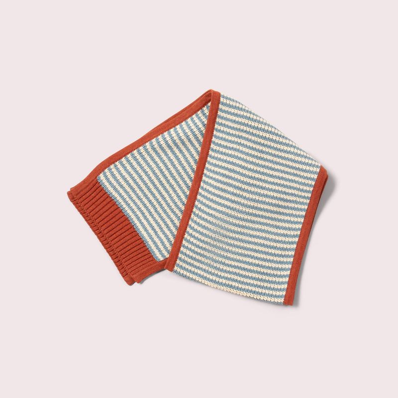 Knitted Scarf - Blue Stripe