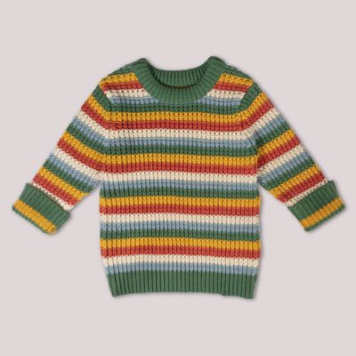 Knitted Sweater - Rainbow Stripe