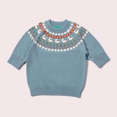 Knitted Sweater - Fair Isle Little Ducks