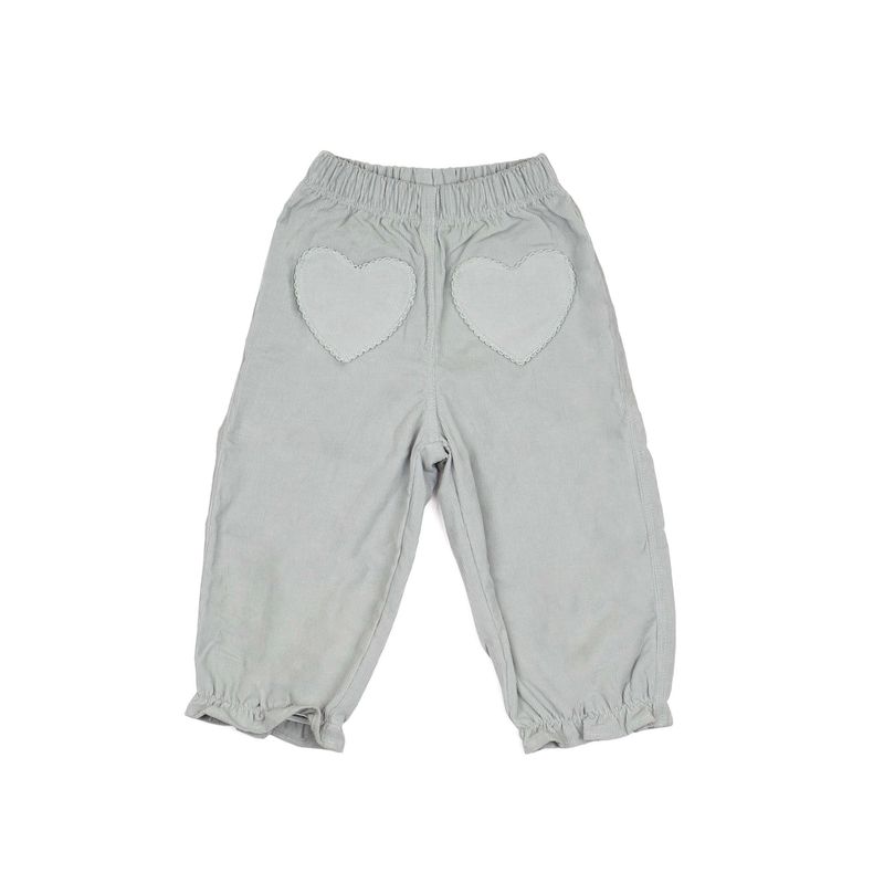 Heart Pocket Pants - Silver Blue