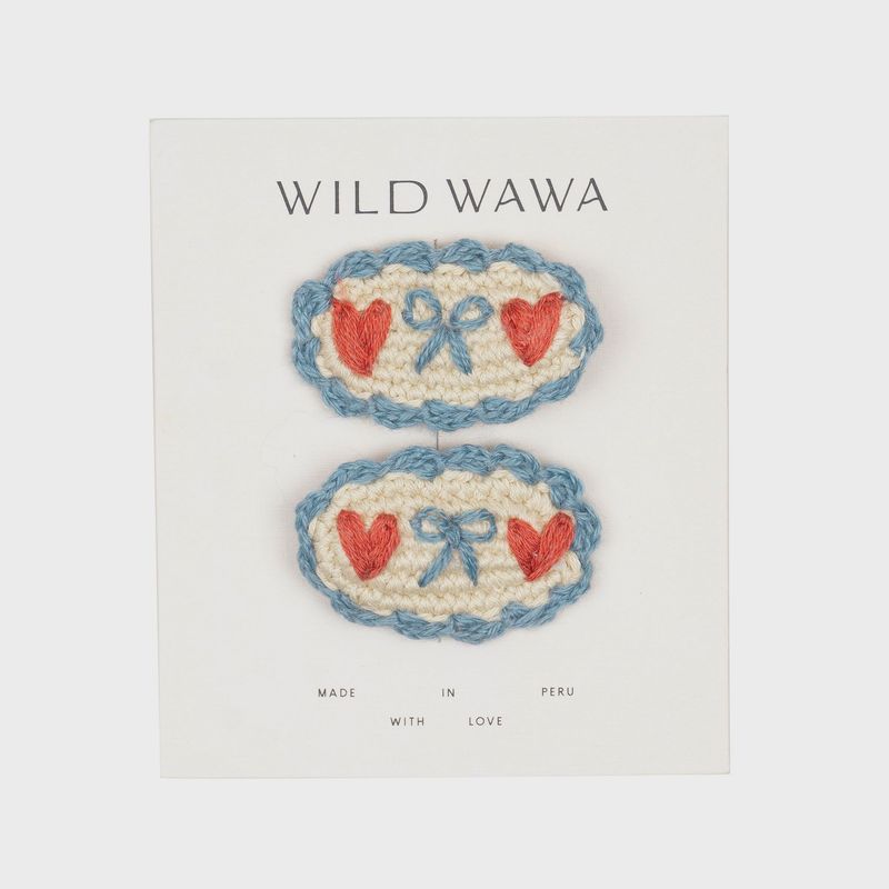 Crochet Clip Set - Teal Blue