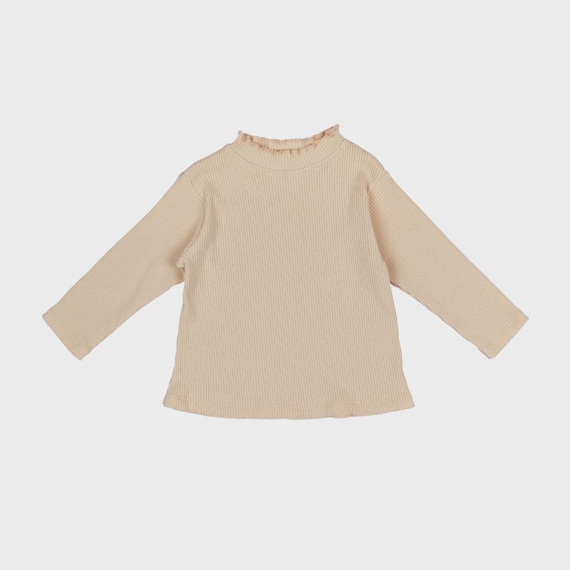 Ribbed Turtleneck - Autumn Petal