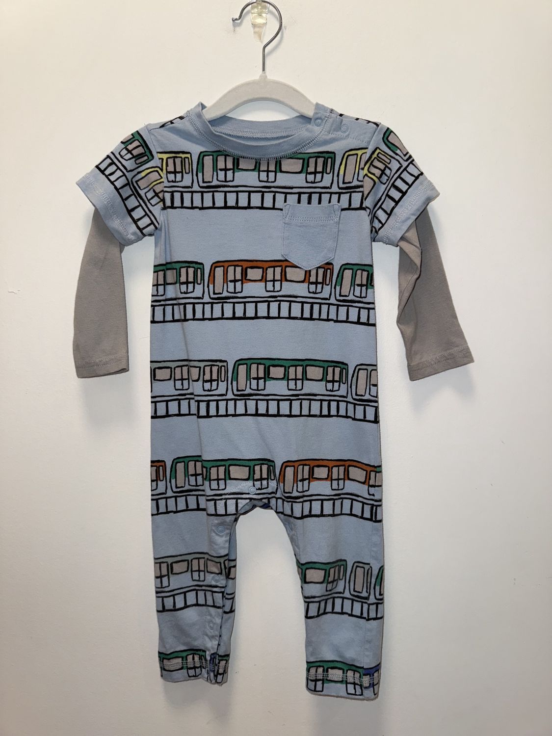 Used - Tea Collection - Long Sleeve Onesie - 9-12M - PWE3571