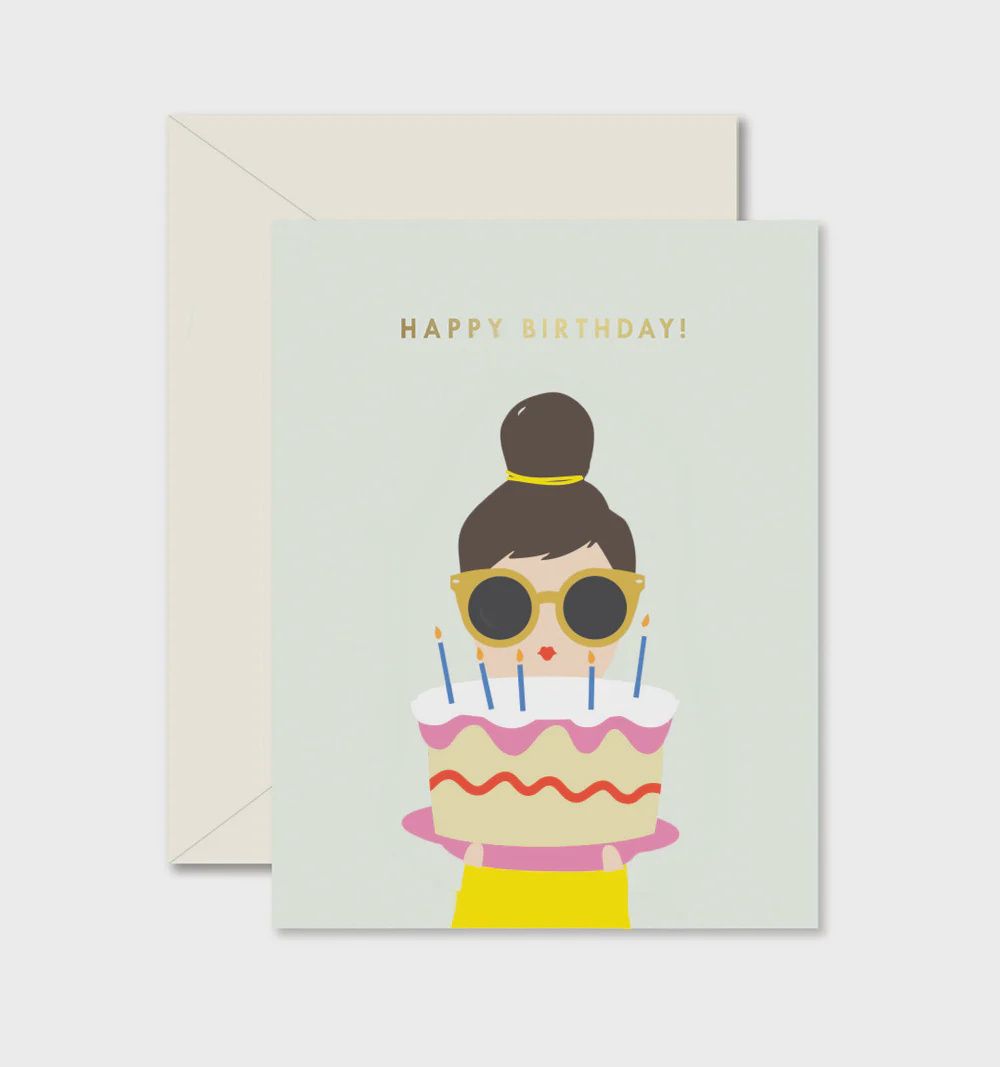 Greeting Card - Cake Lady