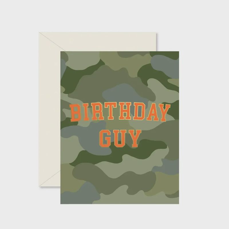 Greeting Card - Camo Birthday Guy