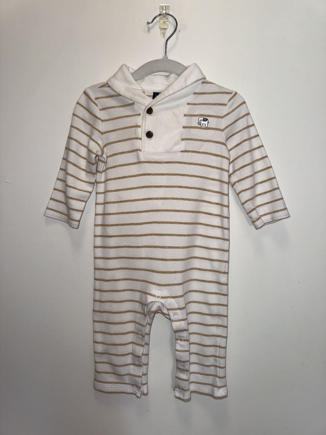 Used - Janie and Jack - Long Sleeve Onesie - 6-12M - PWE3650
