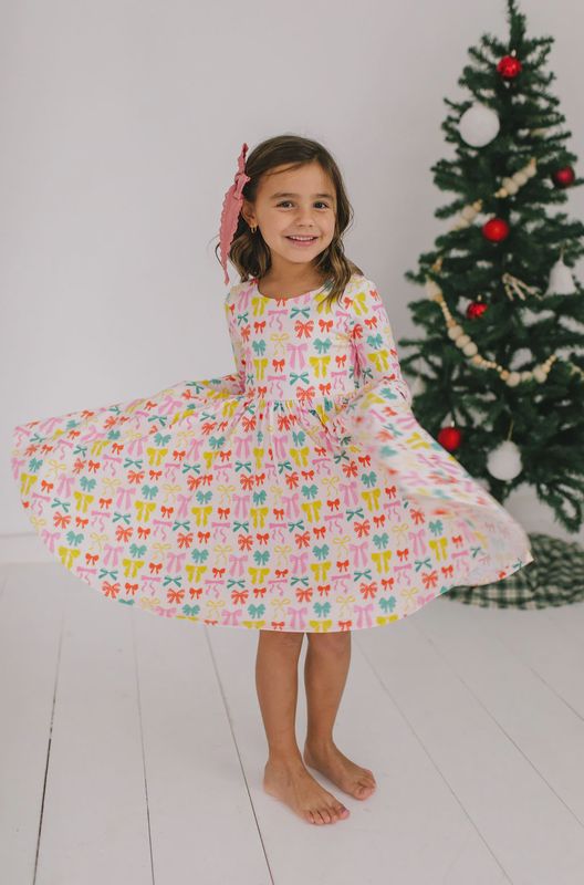 Gwendolyn Dress in Holiday Bows