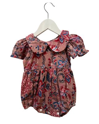 Baby Peter Pan Romper - Mud Floral
