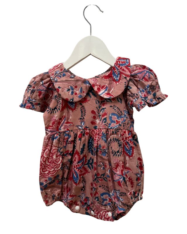 Baby Peter Pan Romper - Mud Floral