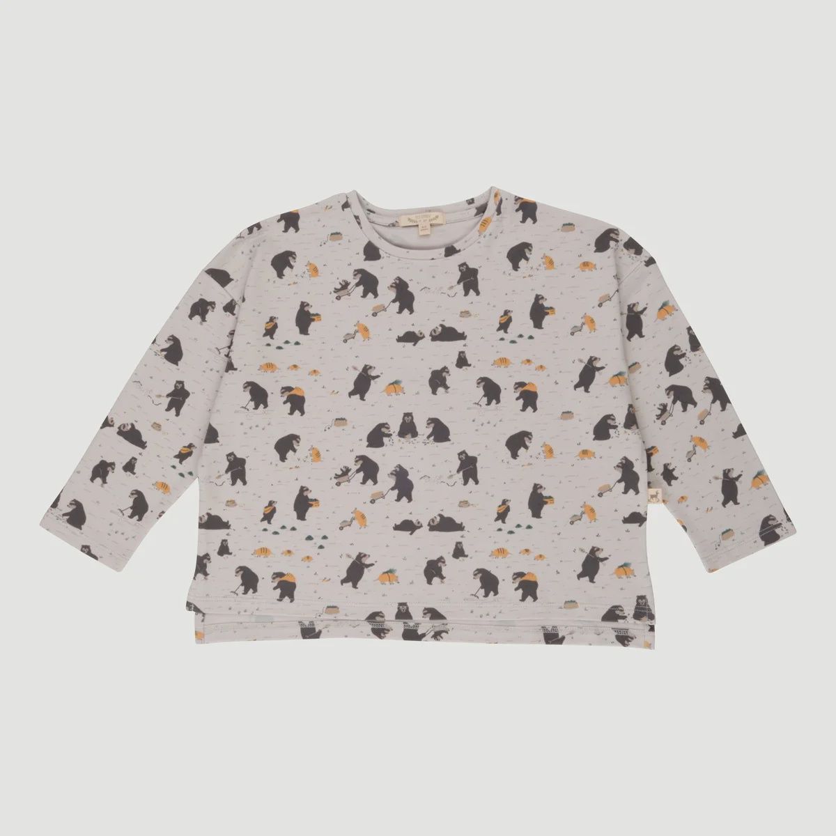 Kids Oversized T-Shirt - Bear Land /Lunar Rock