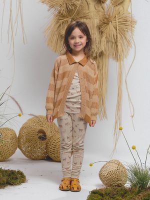 Kids T-Shirt + Leggings Set - Alpaca Treasures /Peyote