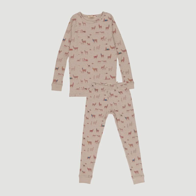 Kids T-Shirt + Leggings Set - Alpaca Treasures /Peyote