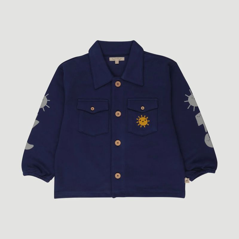 Kids French Terry Jacket / Happy Dreams - Deep Cobalt