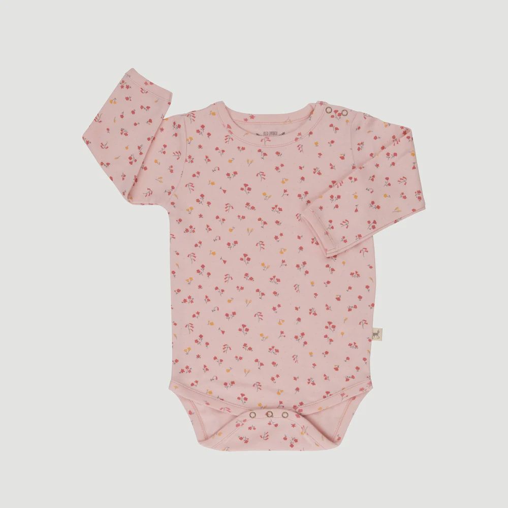 Baby Cotton Onesie - Lily Fields/Lotus